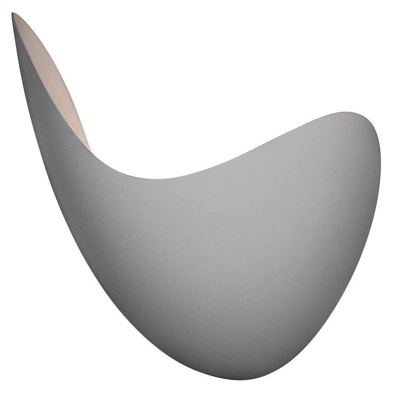 Image 1 Sonneman Waveforms 10" High Dove Gray LED Left Wall Sconce