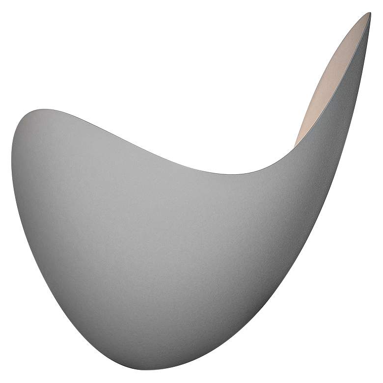 Image 1 Sonneman Waveforms 10" High Dove Gray LED Right Wall Sconce