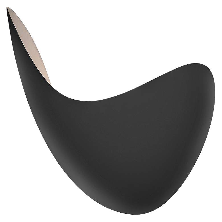 Image 1 Sonneman Waveforms 10 inch High Satin Black LED Left Wall Sconce