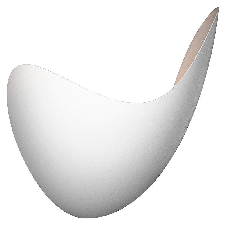 Image 1 Sonneman Waveforms 10"H Satin White LED Right Wall Sconce