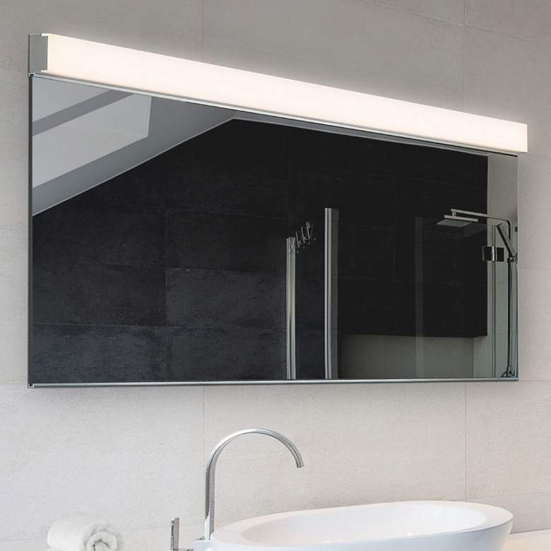 Image 1 Sonneman Wide 48 1/4 inch x 27 1/4 inch Mirror with LED Light