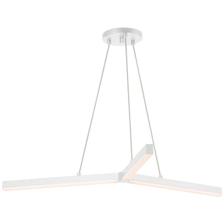 Image 1 Sonneman Y 32 1/2" Wide Satin White LED Pendant Light