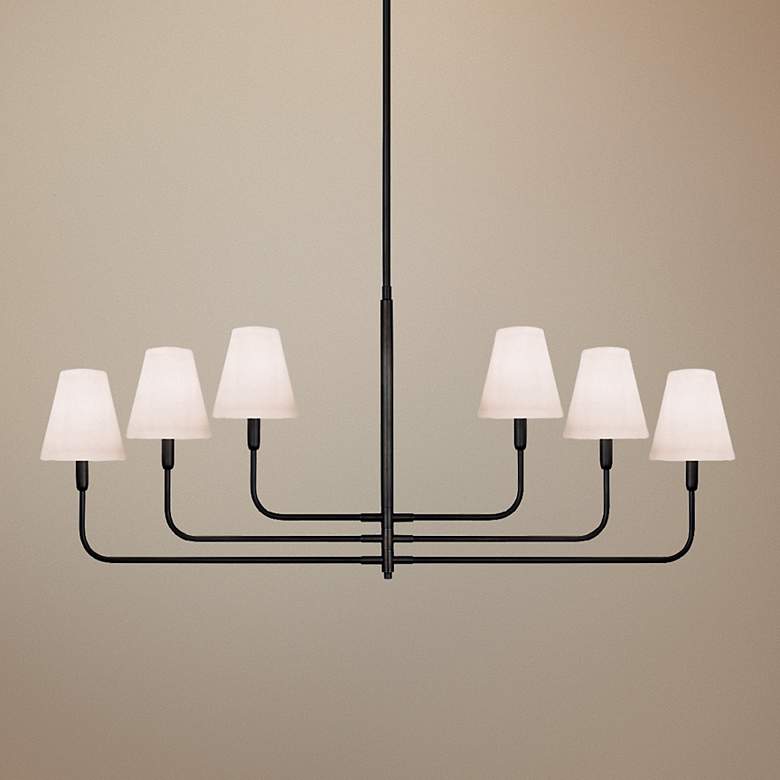 Image 1 Sonnemann Tempo 54 1/2" Wide Rubbed Bronze Modern Chandelier