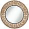 Sonnie 35 3/4" Round Geometric Rope Frame Wall Mirror