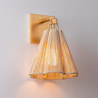 Sonoma 13" High Vintage Gold Leaf Wall Sconce