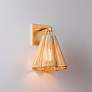 4_Sonoma 13" High Vintage Gold Leaf Wall Sconce more views