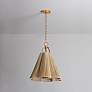 5_Sonoma 18"W Vintage Gold Leaf and Abaca Rope Pendant Light more views