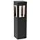Sonoma 24" High Black Square LED Landscape Bollard Light