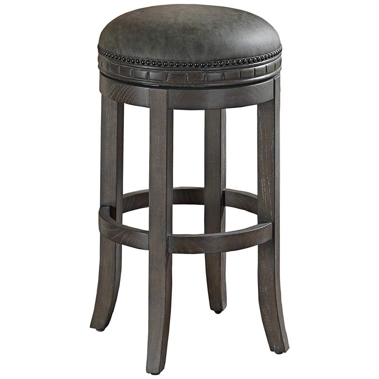 Image 1 Sonoma 26 inch Charcoal Bonded Leather Swivel Counter Stool