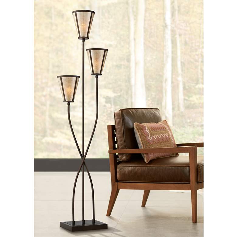 Image 1 Sonoma 3-Light Tree Floor Lamp with Mica Shades