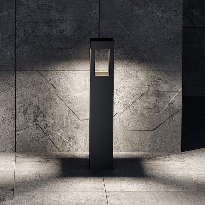 Image 1 Sonoma 36" High Black Square LED Landscape Bollard Light