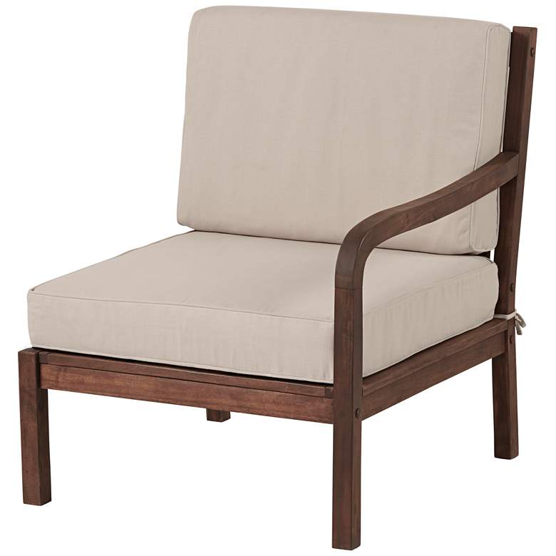 Image 1 Sonoma Dark Natural Acacia Wood Right-Arm Chair