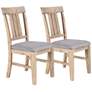 Sonoma Gray Milky Fabric Dining Side Chairs Set of 2
