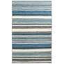 Thumbnail1 of Sonoma Malibu Stripe 625804 3'6"x 5'6" Blue Outdoor Area