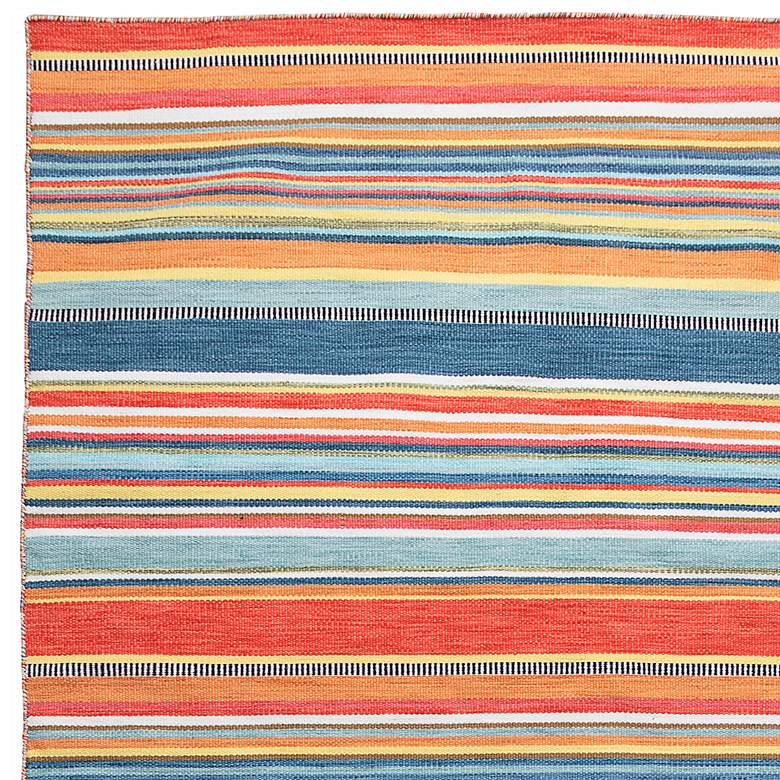 Image 2 Sonoma Malibu Stripe 625814 5'x7'6" Orange Outdoor Area Rug more views