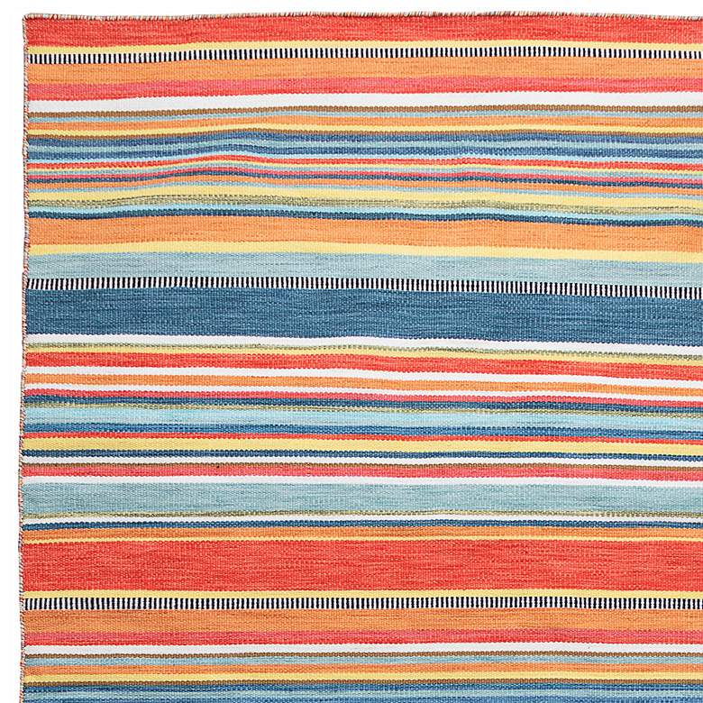 Image 2 Sonoma Malibu Stripe 625814 5&#39;x7&#39;6 inch Orange Outdoor Area Rug more views