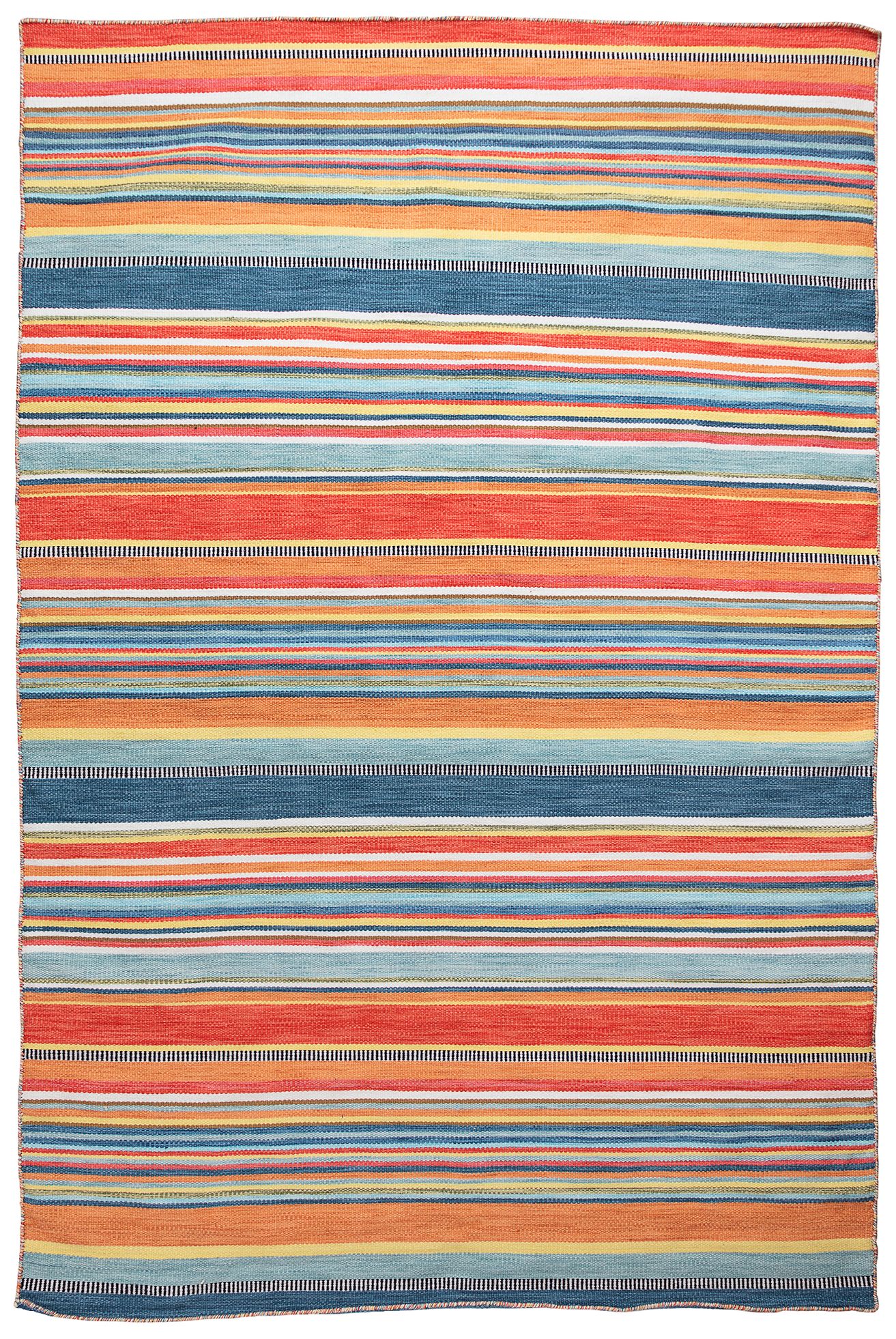 Thumbnail1 of Sonoma Malibu Stripe 625814 7'6"x 9'6" Orange Outdoor Rug
