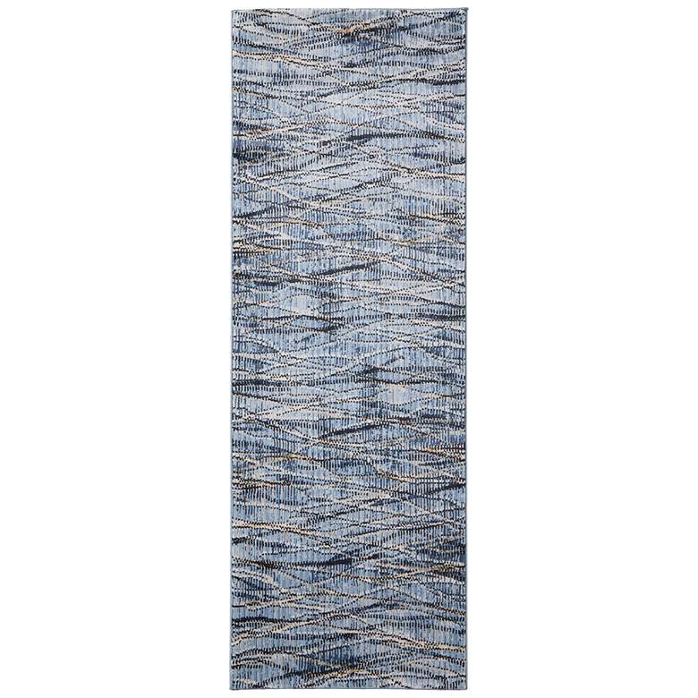 Image 1 Sonora Modern Abstract Soft Indoor Blue Area Rug 39NXF