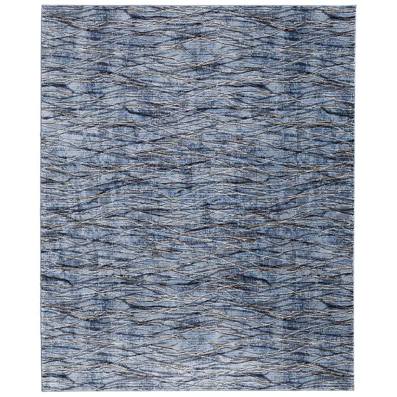 Image 1 Sonora Modern Abstract Soft Indoor Blue Area Rug 39NXF