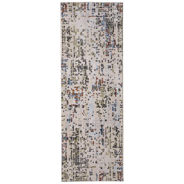 Image 1 Sonora Modern Abstract Soft Indoor Ivory Area Rug 39NVF