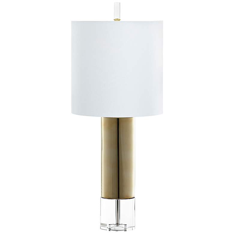 Image 1 Sonora Tri-Tone Cylinder Gold Ceramic Table Lamp