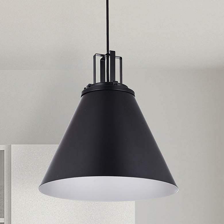 Image 1 Sonus 14" Wide Matte Black Pendant Light
