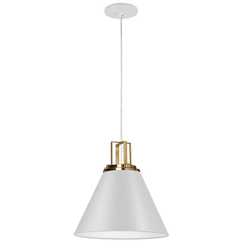 Image 1 Sonus 14" Wide Matte White Pendant