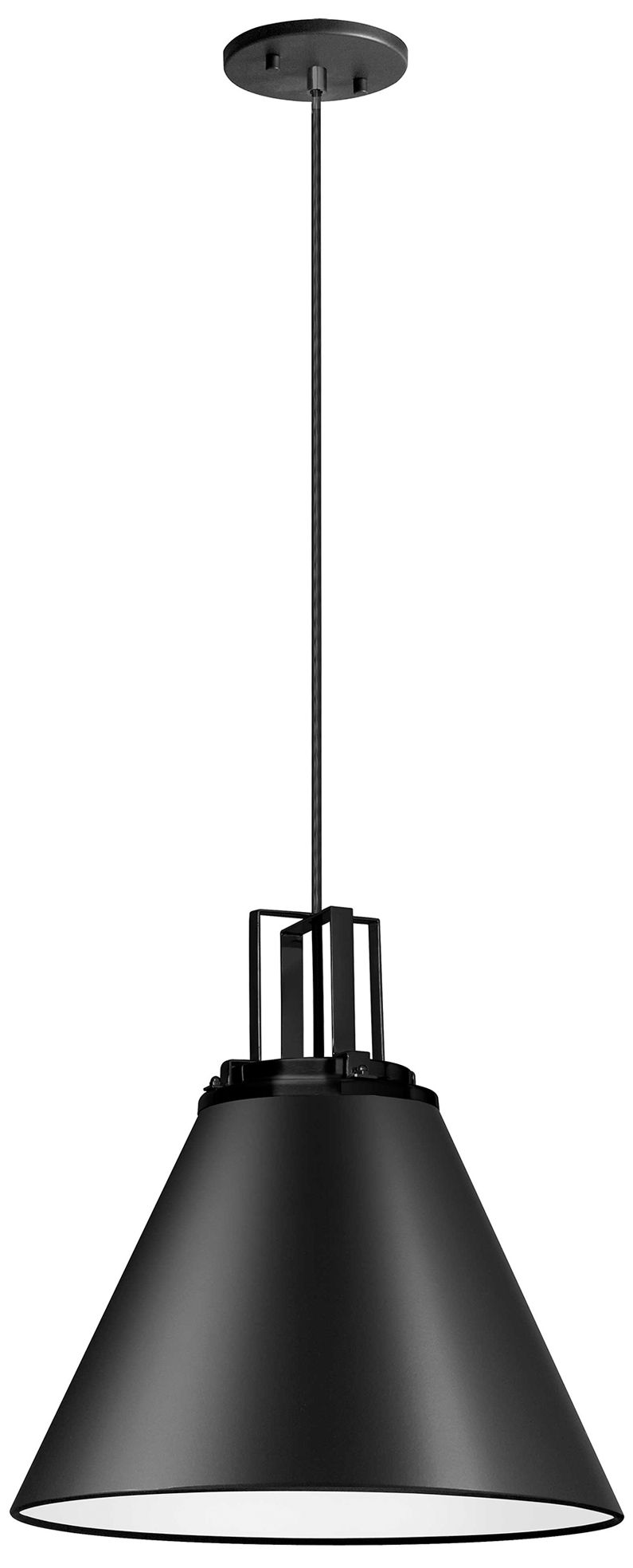 Sonus 14" Wide Matte Black Pendant