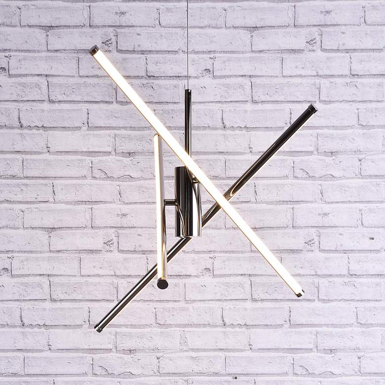 Image 1 Sonya 3 Lt Polished Nickel Pendant