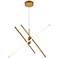 Sonya 43 1/2" Wide Gold 3-Light LED Chandelier