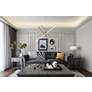 3_Sonya 43 1/2" Wide Gold 3-Light LED Chandelier more views