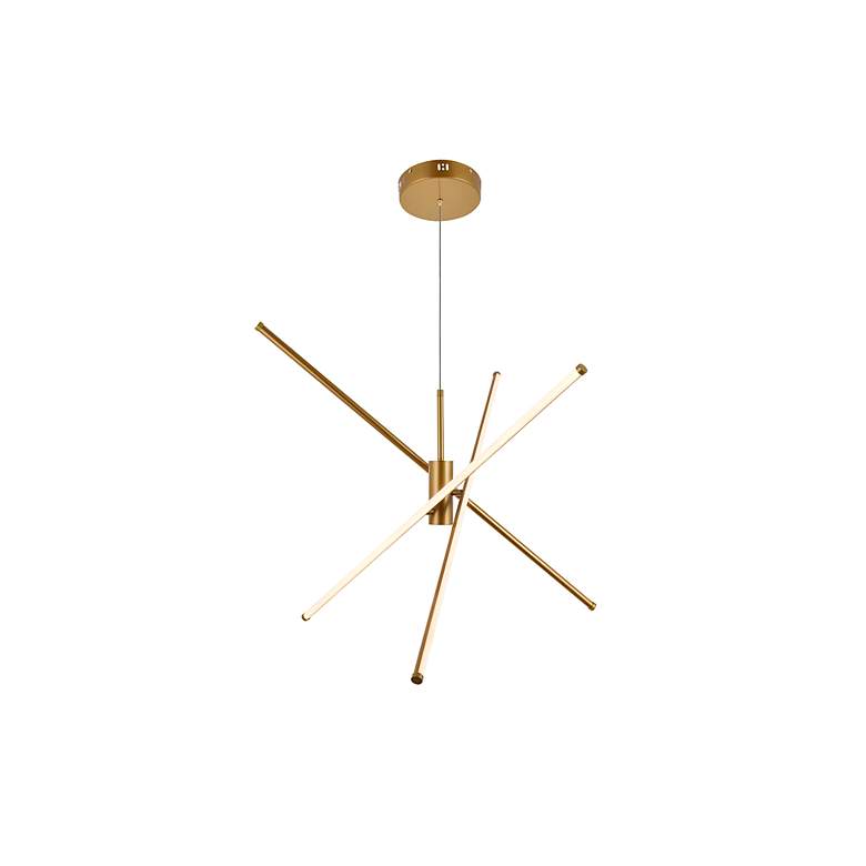 Image 4 Sonya 43 1/2" Wide Gold 3-Light LED Chandelier more views