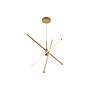 4_Sonya 43 1/2" Wide Gold 3-Light LED Chandelier more views