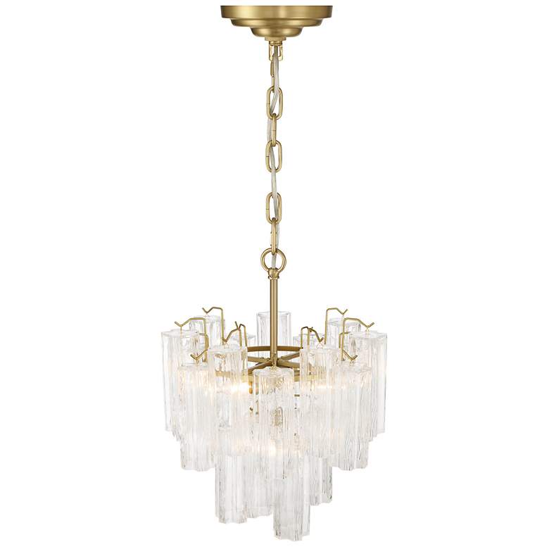 Image 2 Sophia 17.75" Wide 5-Light Brass Semi Flush Mount w/ Clear Shade more views