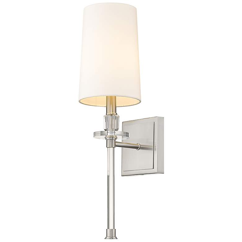 Image 1 Sophia 20 1/4" High Brushed Nickel Wall Sconce