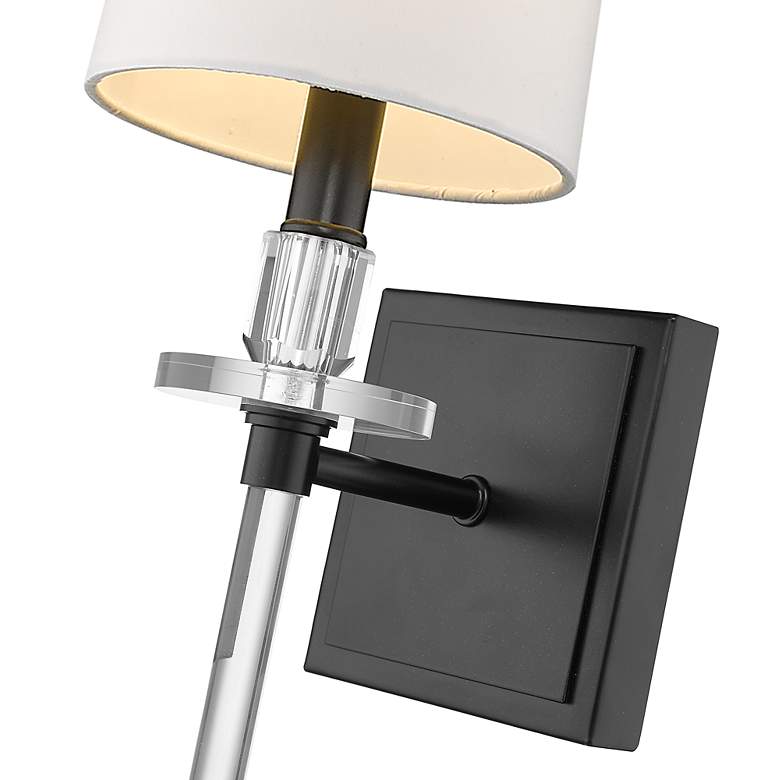 Image 4 Sophia 20 1/4" High Matte Black Wall Sconce more views