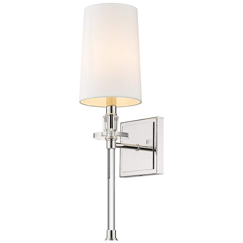 Image 1 Sophia 20 1/4" High Polished Nickel Wall Sconce