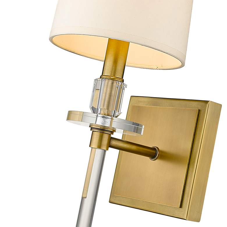 Image 4 Sophia 20 1/4" High Rubbed Brass Wall Sconce more views