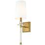 3_Sophia 20 1/4" High Rubbed Brass Wall Sconce