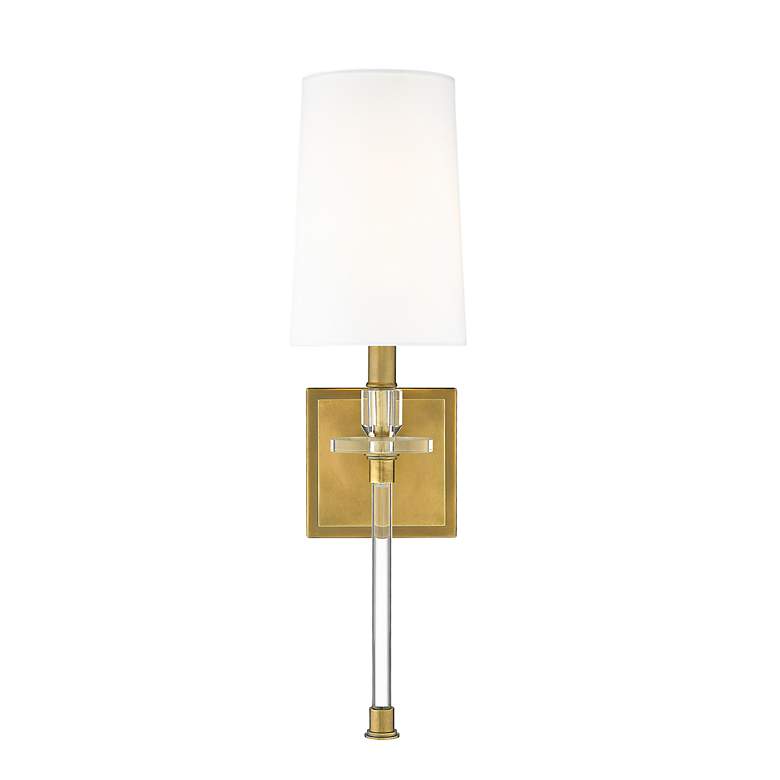 Image 6 Sophia 20 1/4" High Rubbed Brass Wall Sconce more views