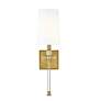 6_Sophia 20 1/4" High Rubbed Brass Wall Sconce more views