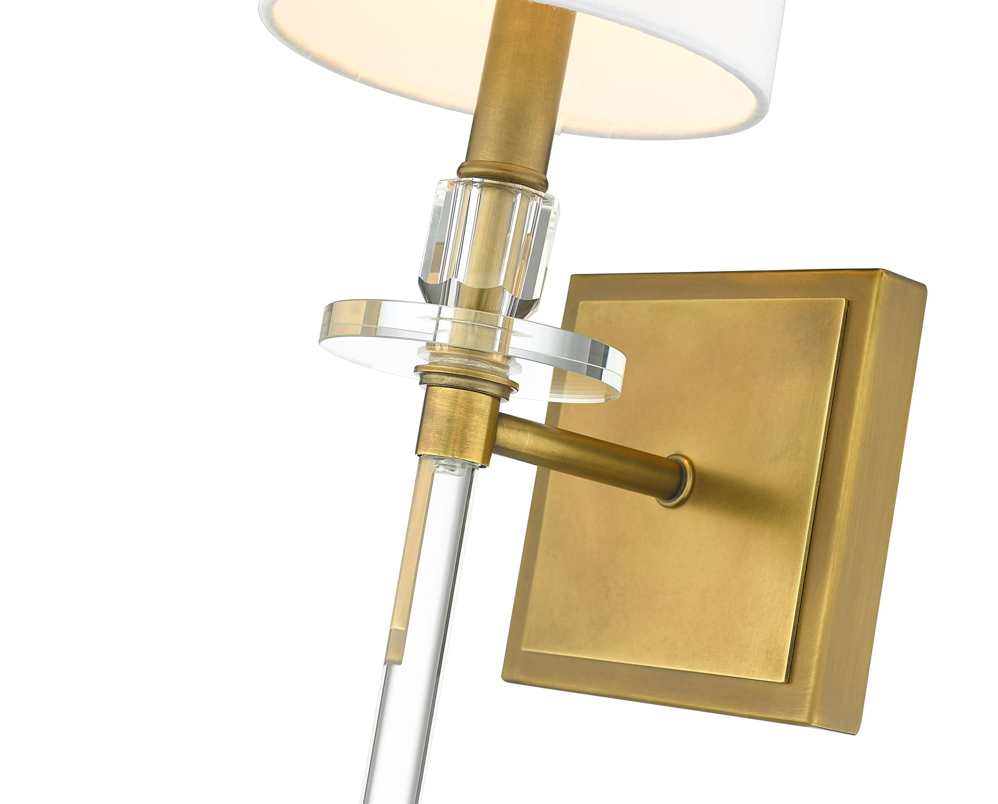 Sophia 20 1/4" High Rubbed Brass Wall Sconce in scene