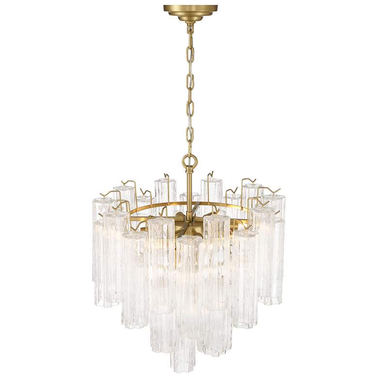 Image 2 Sophia 22.83" Wide 11-Light Brass Chandelier w/ Clear Shade more views