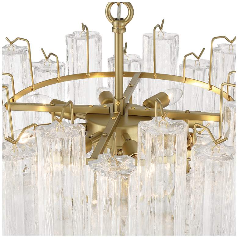 Image 4 Sophia 22.83" Wide 11-Light Brass Chandelier w/ Clear Shade more views