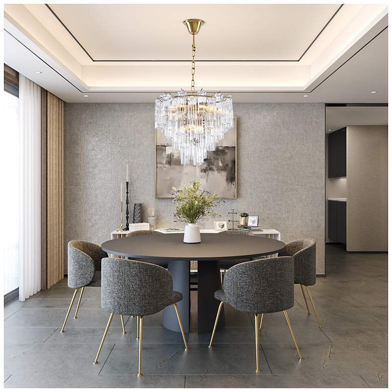 Image 2 Sophia 26" Wide 16-Light Brass Chandelier w/ Clear Shade more views