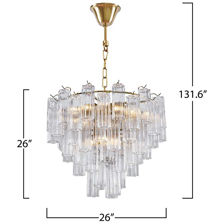 Image 3 Sophia 26" Wide 16-Light Brass Chandelier w/ Clear Shade more views
