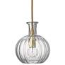 Sophia 6 1/4" Wide Clear Glass with Brass Mini Pendant