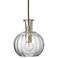 Sophia 6 1/4" Wide Clear Glass with Brass Mini Pendant