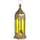 Sophia Amber Glass 15" High Lantern