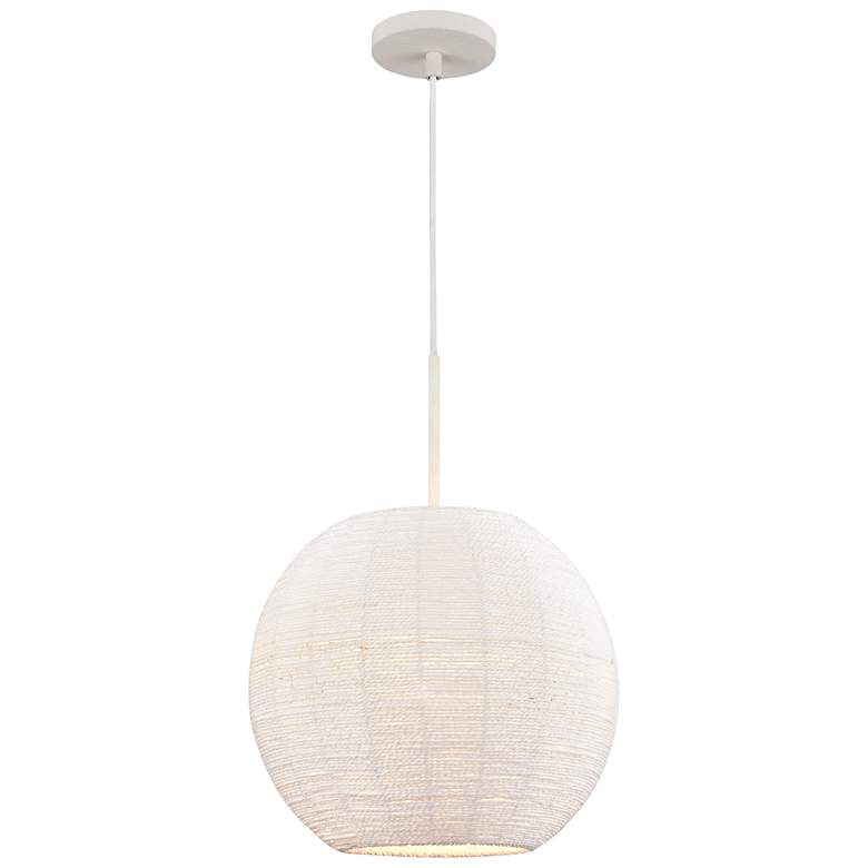 Image 1 Sophie 14 inch Wide 1-Light Pendant - White Coral